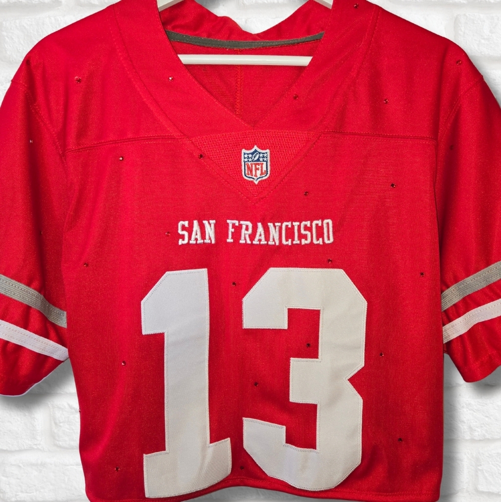 San Francisco 49ers Crop Rhinestone Jersey - Picture 3 of 7